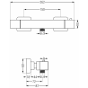 Mexen Cube termostatyczna bateria prysznicowa, chrom - 77200-00