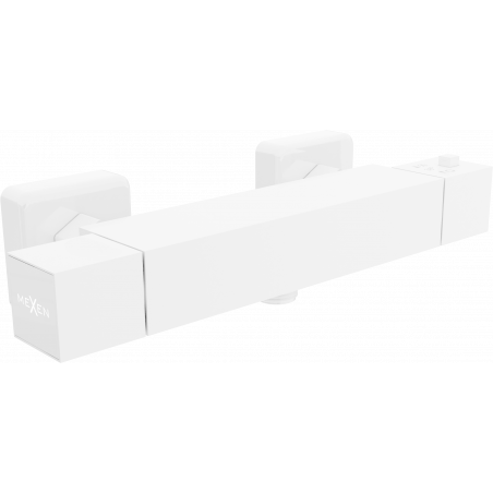 Mexen Cube termostatyczna bateria prysznicowa, biała - 77200-20