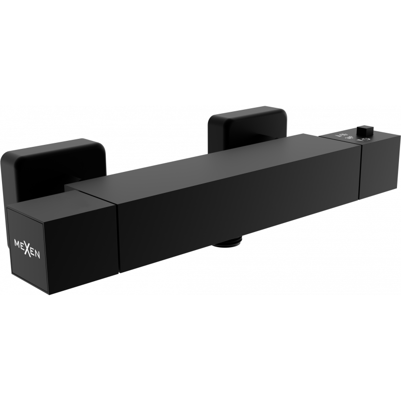 Mexen Cube termostatyczna bateria prysznicowa, czarna - 77200-70