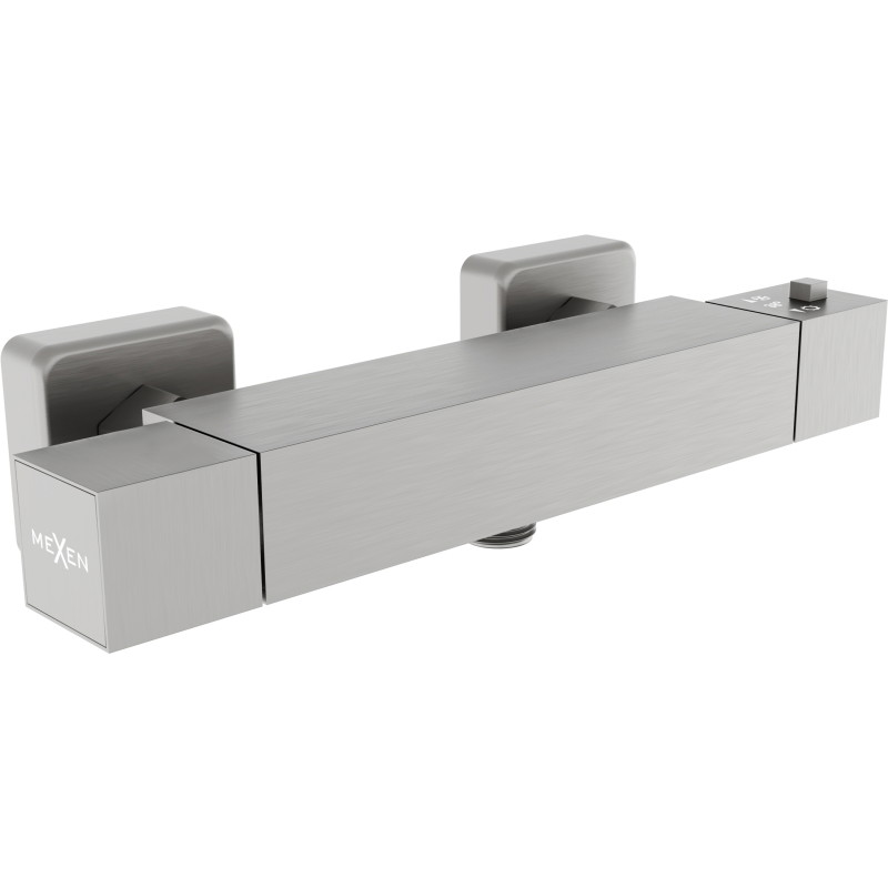 Mexen Cube termostatyczna bateria prysznicowa, gun gray szczotkowany - 77200-66