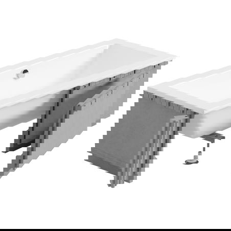 Mexen X-ST obudowa styropianowa LED do wanny prostokątnej 120-150 x 70-90 cm, biała - 55020-01