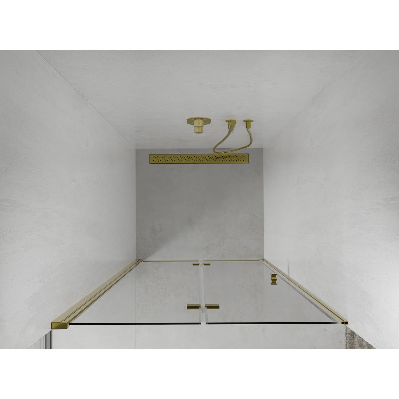 Mexen Lima drzwi prysznicowe składane 100 cm, transparent, złote - 856-100-000-50-00