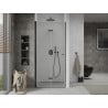 Mexen Lima drzwi prysznicowe składane 70 cm, transparent, czarne - 856-070-000-70-00