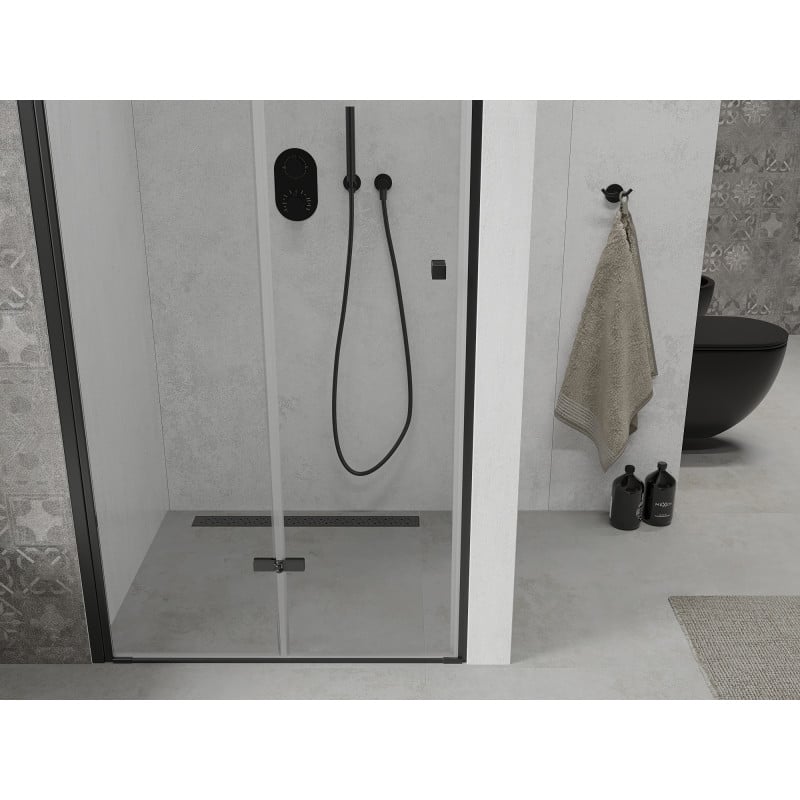 Mexen Lima drzwi prysznicowe składane 100 cm, transparent, czarne - 856-100-000-70-00