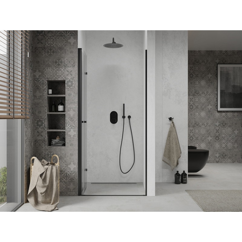 Mexen Lima drzwi prysznicowe składane 110 cm, transparent, czarne - 856-110-000-70-00