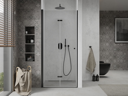 Mexen Lima drzwi prysznicowe składane 120 cm, transparent, czarne - 856-120-000-70-00