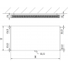 Mexen Flat CCF21 grzejnik płytowy 400 x 1600 mm, podłączenie dolne środkowe, 1270 W, biały - W6C21F-040-160-00