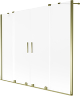 Mexen Velar Duo parawan nawannowy 2-skrzydłowy rozsuwany 170 x 150 cm, szron, złoty - 896-170-000-32-50
