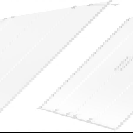 Mexen Velar Duo parawan nawannowy 2-skrzydłowy rozsuwany 200 x 150 cm, szron, biały - 896-200-000-32-20