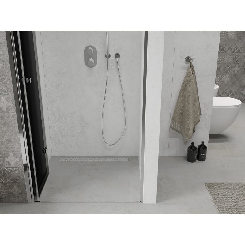 Mexen Lima drzwi prysznicowe składane 80 cm, grafit, chrom - 856-080-000-01-40