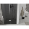 Mexen Lima drzwi prysznicowe składane 90 cm, grafit, chrom - 856-090-000-01-40
