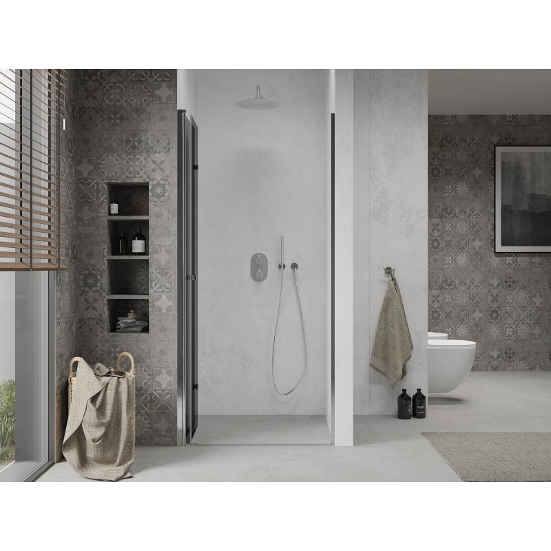 Mexen Lima drzwi prysznicowe składane 90 cm, grafit, chrom - 856-090-000-01-40