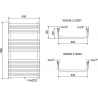Mexen Apollo grzejnik łazienkowy 860 x 450 mm, 424 W, czarny - W117-0860-450-00-70