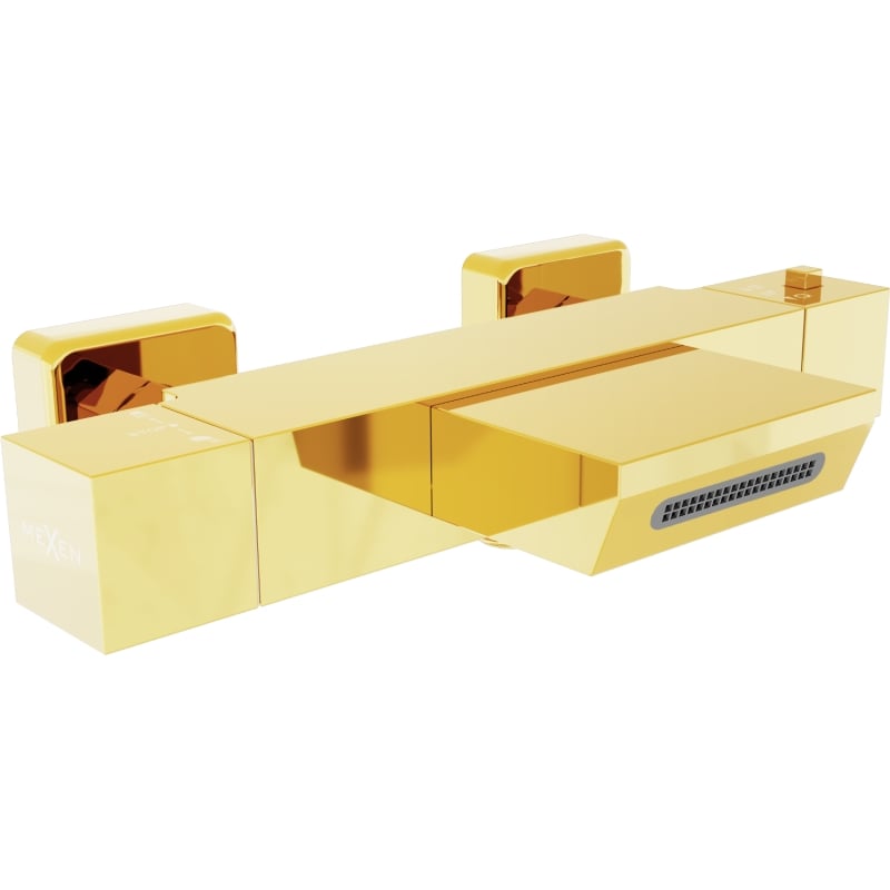 Mexen Cube termostatyczna bateria wannowa, złota - 77360-50
