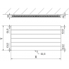 Mexen Line CCL11 grzejnik płytowy 400 x 1500 mm, podłączenie dolne środkowe, 833 W, czarny - W6C11L-040-150-70