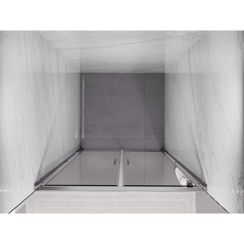 Mexen Exo-B Duo drzwi prysznicowe podwójne uchylne 70 cm, transparent, chrom - 814-070-000-01-00