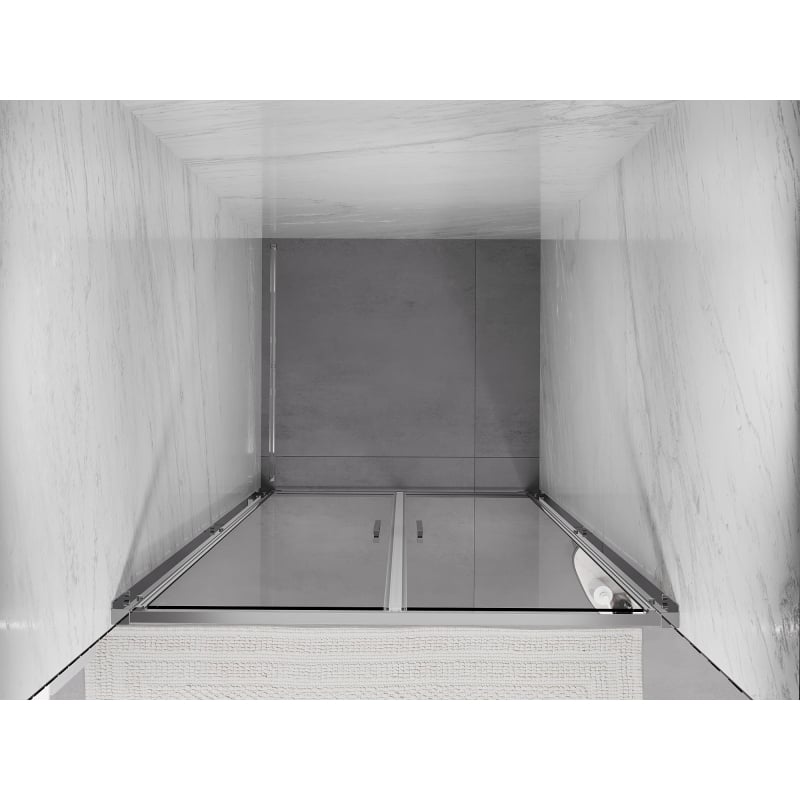 Mexen Exo drzwi prysznicowe podwójne uchylne 70 cm, transparent, chrom - 814-070-000-01-00