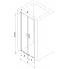 Mexen Exo-B Duo drzwi prysznicowe podwójne uchylne 70 cm, transparent, chrom - 814-070-000-01-00