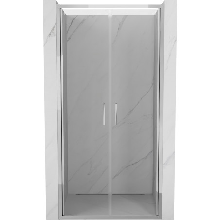 Mexen Exo-B Duo drzwi prysznicowe podwójne uchylne 80 cm, transparent, chrom - 814-080-000-01-00