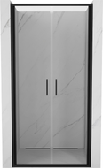 Mexen Exo-B Duo drzwi prysznicowe podwójne uchylne 70 cm, transparent, czarne - 814-070-000-70-00