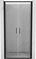 Mexen Exo-B Duo drzwi prysznicowe podwójne uchylne 80 cm, transparent, czarne - 814-080-000-70-00