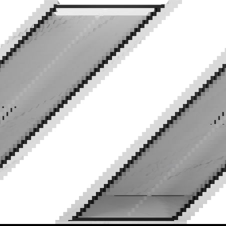 Mexen Exo drzwi prysznicowe podwójne uchylne 90 cm, transparent, czarne - 814-090-000-70-00