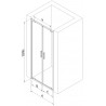 Mexen Exo-BR Duo drzwi prysznicowe podwójne uchylne 100 cm, transparent, chrom - 8182-100-000-01-00