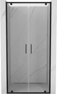 Mexen Exo-BR Duo drzwi prysznicowe podwójne uchylne 70 cm, transparent, czarne - 8182-070-000-70-00