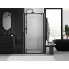 Mexen Exo-BR Duo drzwi prysznicowe podwójne uchylne 80 cm, transparent, czarne - 8182-080-000-70-00
