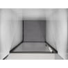 Mexen Exo drzwi prysznicowe uchylne 65 cm, transparent, czarne - 817-065-000-70-00