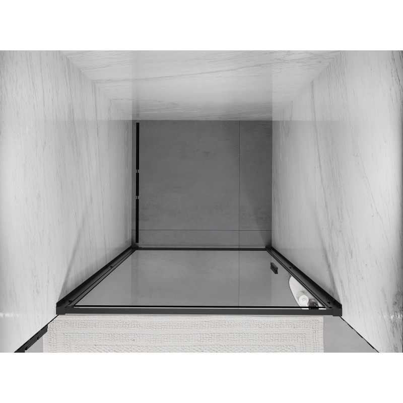 Mexen Exo-B drzwi prysznicowe uchylne 100 cm, transparent, czarne - 817-100-000-70-00