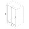 Mexen Exo-R drzwi prysznicowe uchylne 110 cm, transparent, chrom - 819-110-000-01-00