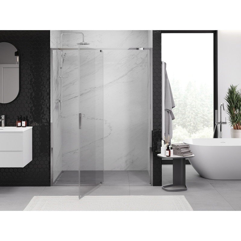 Mexen Exo-R drzwi prysznicowe uchylne 145 cm, transparent, chrom - 819-145-000-01-00