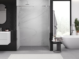 Mexen Exo drzwi prysznicowe uchylne 160 cm, transparent, chrom - 819-160-000-01-00