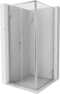 Mexen Exo-B Duo kabina prysznicowa uchylna 70 x 70 cm, transparent, chrom - 814-070-070-01-00