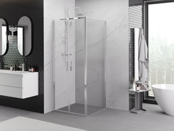 Mexen Exo-B Duo kabina prysznicowa uchylna 70 x 70 cm, transparent, chrom - 814-070-070-01-00