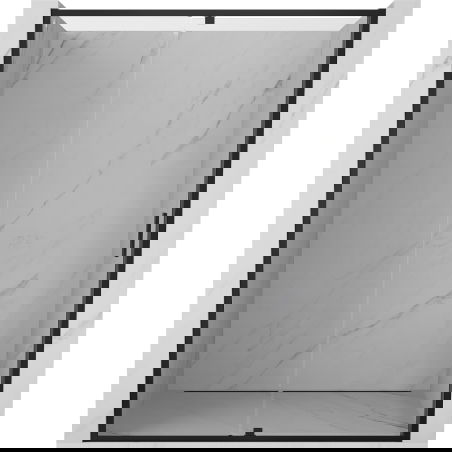 Mexen Exo drzwi prysznicowe uchylne 140 cm, transparent, czarne - 819-140-000-70-00