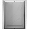 Mexen Exo-R drzwi prysznicowe uchylne 140 cm, transparent, czarne - 819-140-000-70-00