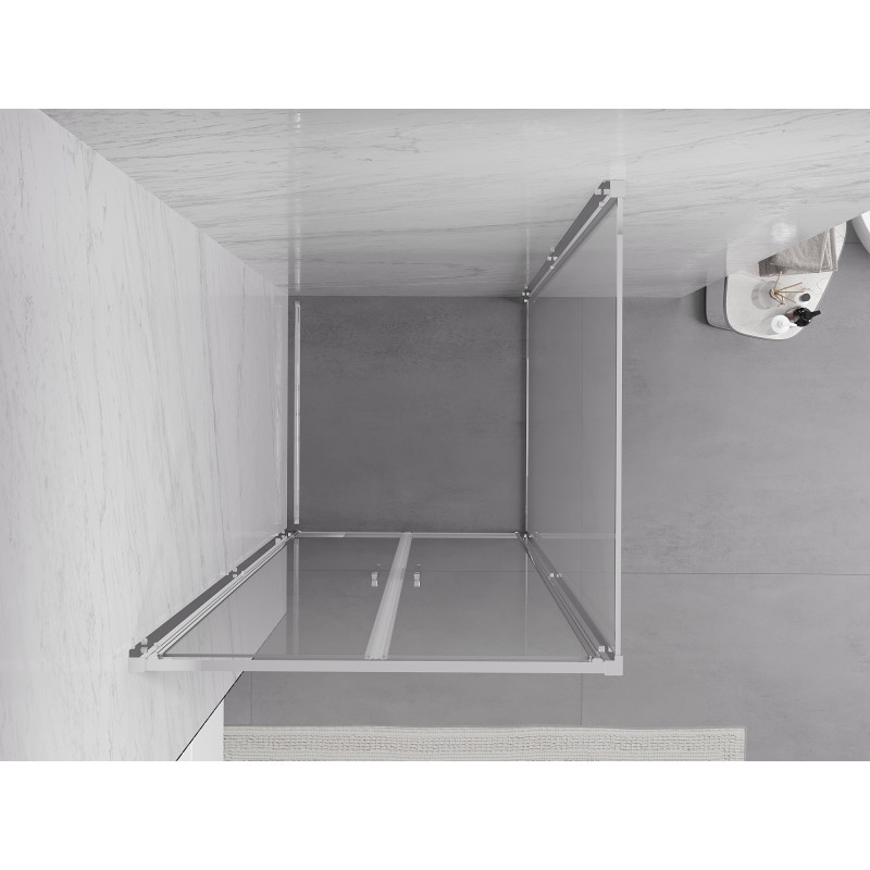 Mexen Exo-B Duo kabina prysznicowa uchylna 90 x 90 cm, transparent, chrom - 814-090-090-01-00