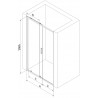 Mexen Exo-S drzwi prysznicowe rozsuwane 90 cm, transparent, chrom - 8151-090-000-01-00