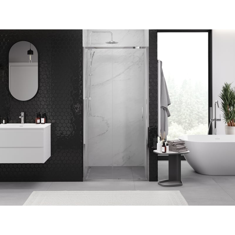 Mexen Exo drzwi prysznicowe rozsuwane 105 cm, transparent, chrom - 8151-105-000-01-00