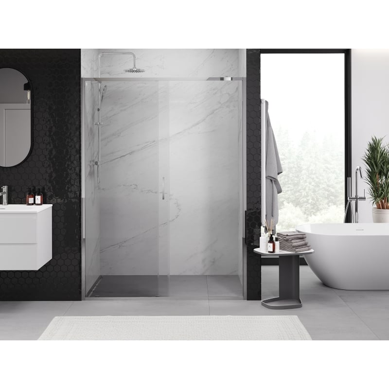 Mexen Exo drzwi prysznicowe rozsuwane 135 cm, transparent, chrom - 8151-135-000-01-00