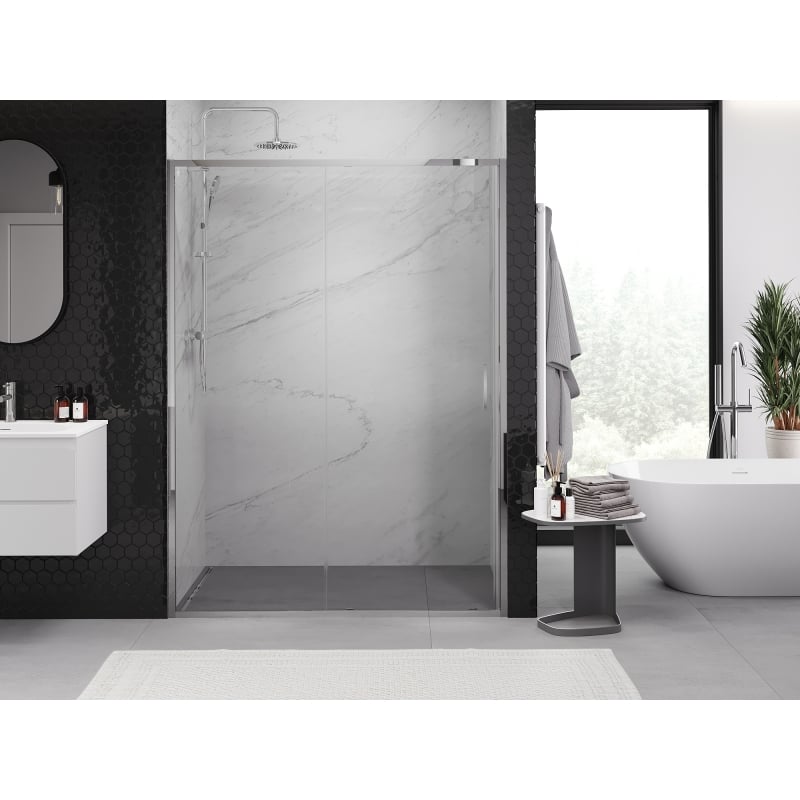 Mexen Exo drzwi prysznicowe rozsuwane 140 cm, transparent, chrom - 8151-140-000-01-00