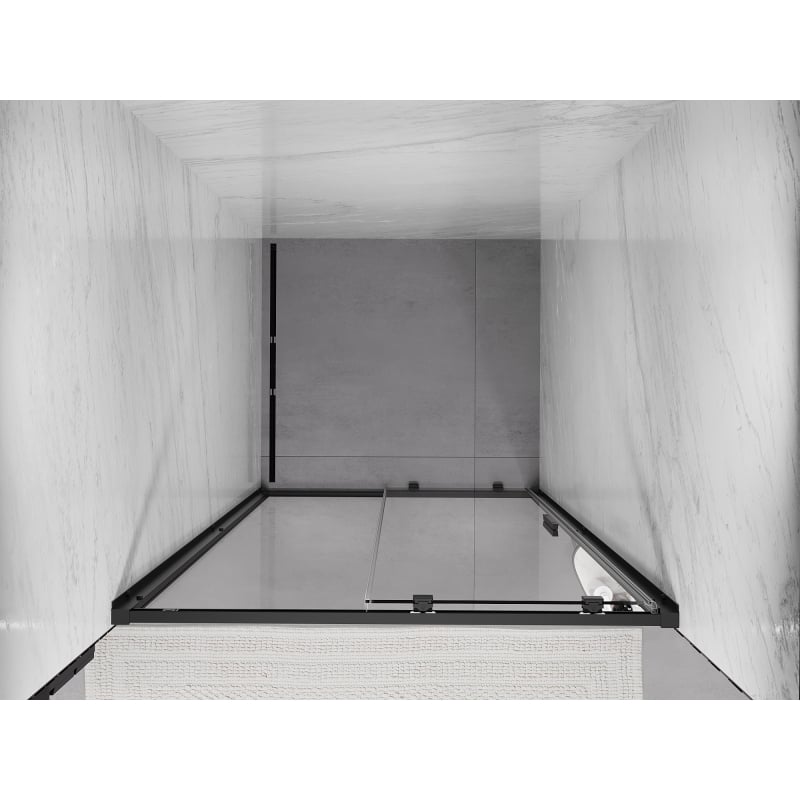 Mexen Exo drzwi prysznicowe rozsuwane 95 cm, transparent, czarne - 8151-095-000-70-00