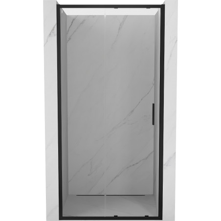 Mexen Exo-S drzwi prysznicowe rozsuwane 115 cm, transparent, czarne - 8151-115-000-70-00