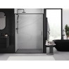 Mexen Exo-S drzwi prysznicowe rozsuwane 140 cm, transparent, czarne - 8151-140-000-70-00