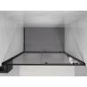 Mexen Exo-S drzwi prysznicowe rozsuwane 145 cm, transparent, czarne - 8151-145-000-70-00