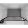 Mexen Exo drzwi prysznicowe rozsuwane 160 cm, transparent, czarne - 8151-160-000-70-00