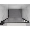Mexen Exo drzwi prysznicowe uchylne 155 cm, transparent, czarne - 819-155-000-70-00