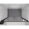 Mexen Exo-R drzwi prysznicowe uchylne 155 cm, transparent, czarne - 819-155-000-70-00